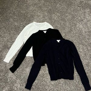 Women's Classic Cardigan Sweater Set - Black, Navy, White